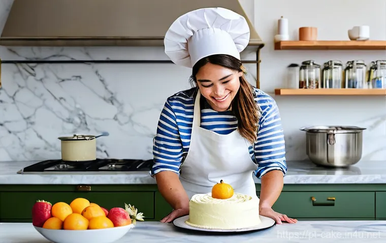 제과 자격증 준비 단계별 가이드 - **Prompt:** A vibrant, sunlit kitchen where a young, enthusiastic confectioner, wearing a clean whit...